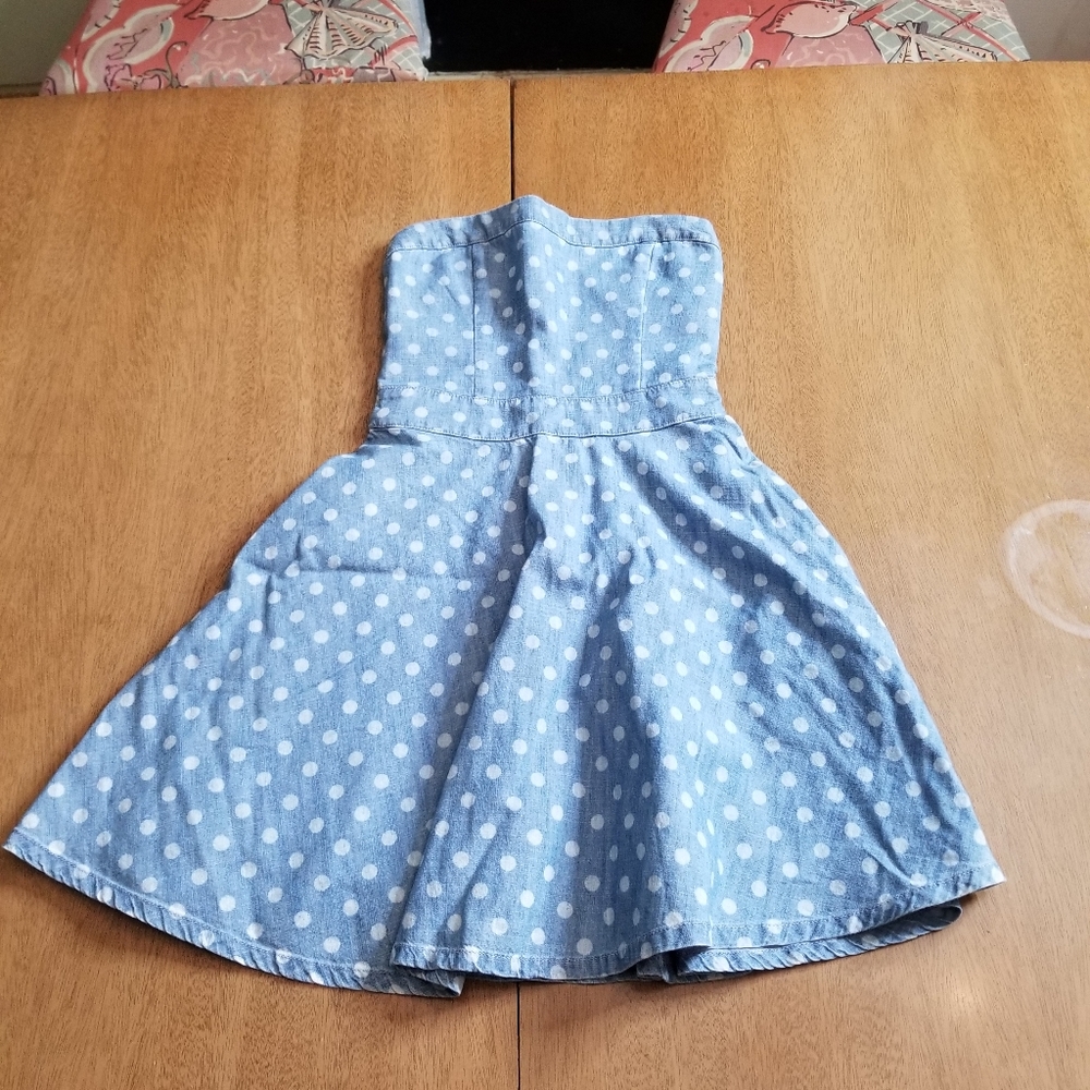 Abercrombie Kids Strapless Denim Dress